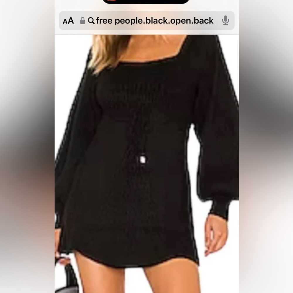Free people open back sweater dress